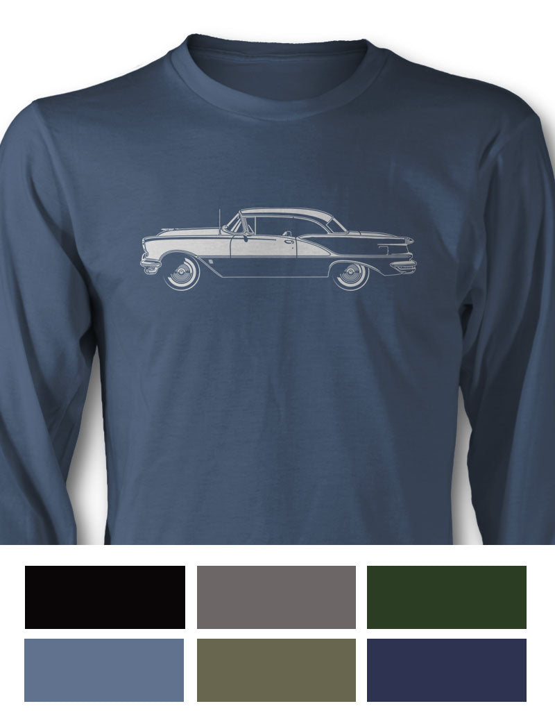 1956 Oldsmobile Super 88 Holiday Hardtop T-Shirt - Long Sleeves - Side View