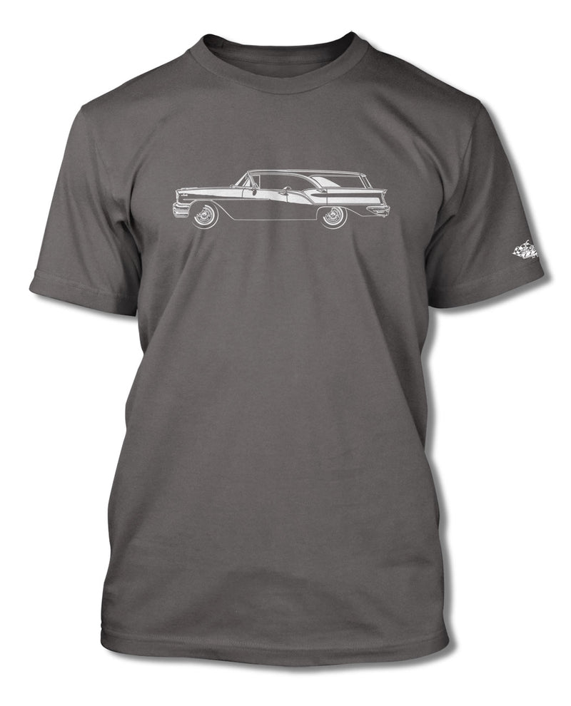1957 Oldsmobile Super 88 Fiesta Station Wagon T-Shirt - Men - Side View
