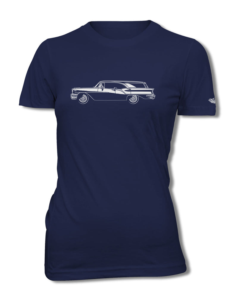 1957 Oldsmobile Super 88 Fiesta Station Wagon T-Shirt - Women - Side View