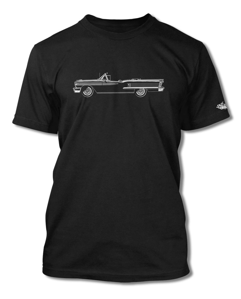1958 Oldsmobile 98 Starfire Convertible T-Shirt - Men - Side View