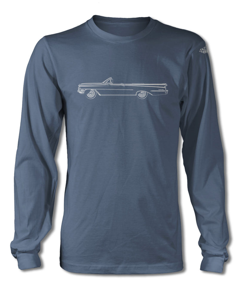 1959 Oldsmobile 98 Starfire Convertible T-Shirt - Long Sleeves - Side View