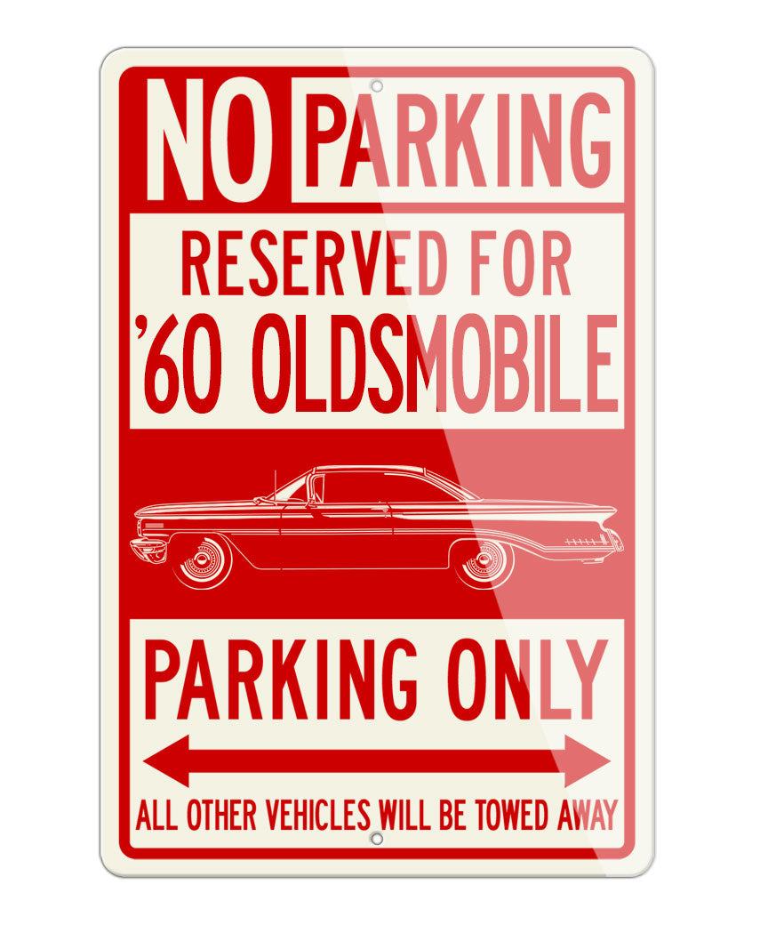 1960 Oldsmobile Super 88 Holiday Hardtop Reserved Parking Only Sign