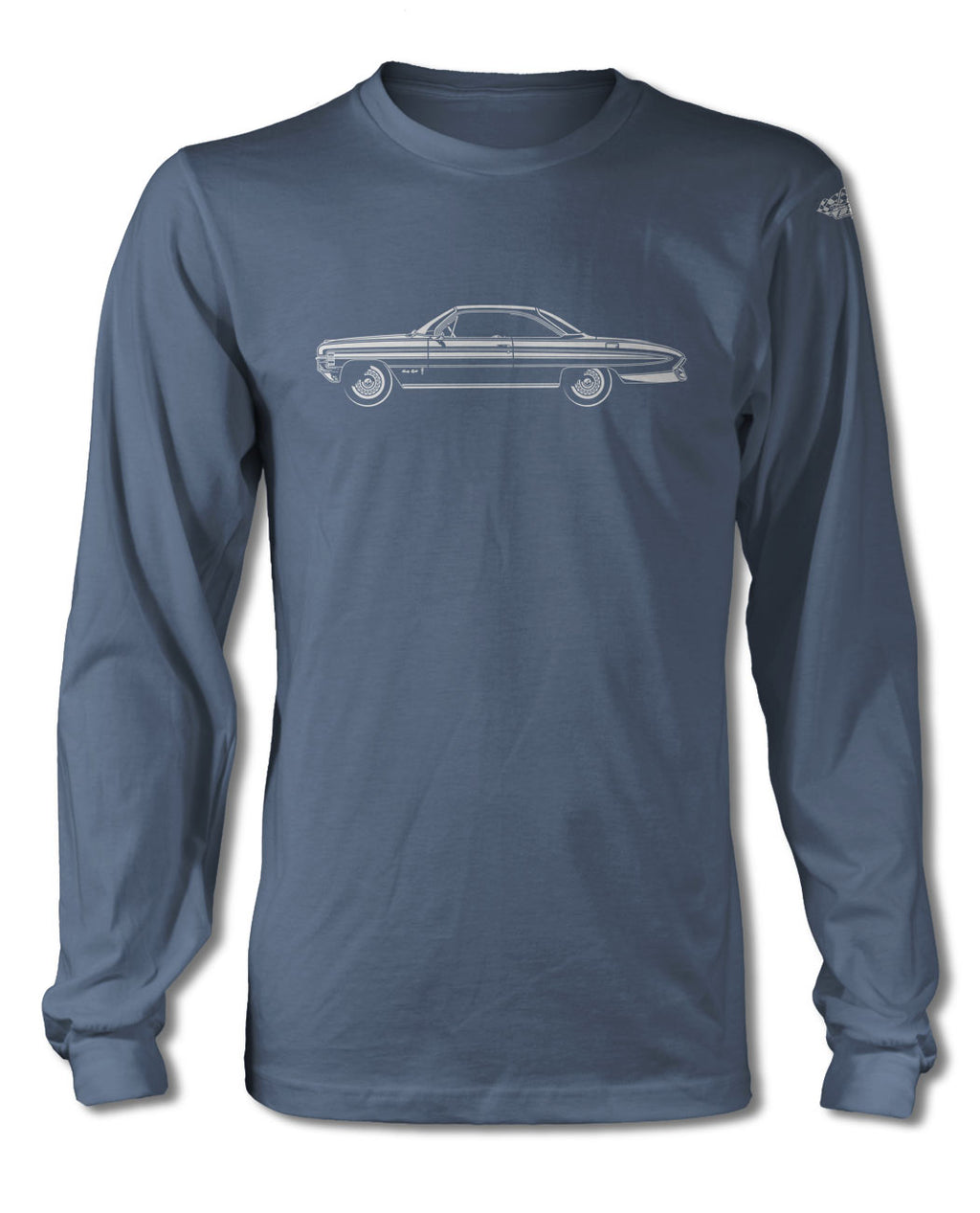 1961 Oldsmobile 98 Holiday Coupe T-Shirt - Long Sleeves - Side View
