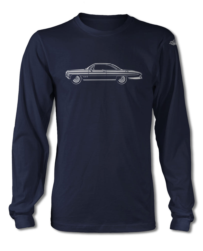 1961 Oldsmobile 98 Holiday Coupe T-Shirt - Long Sleeves - Side View