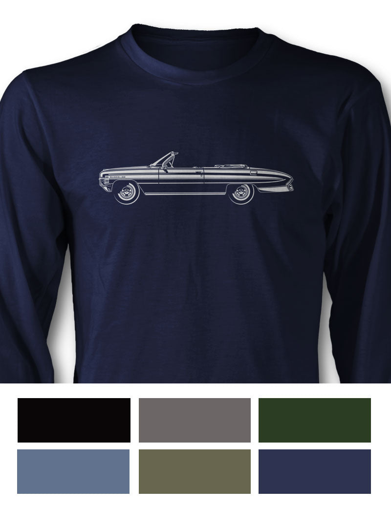 1961 Oldsmobile Super 88 Convertible T-Shirt - Long Sleeves - Side View