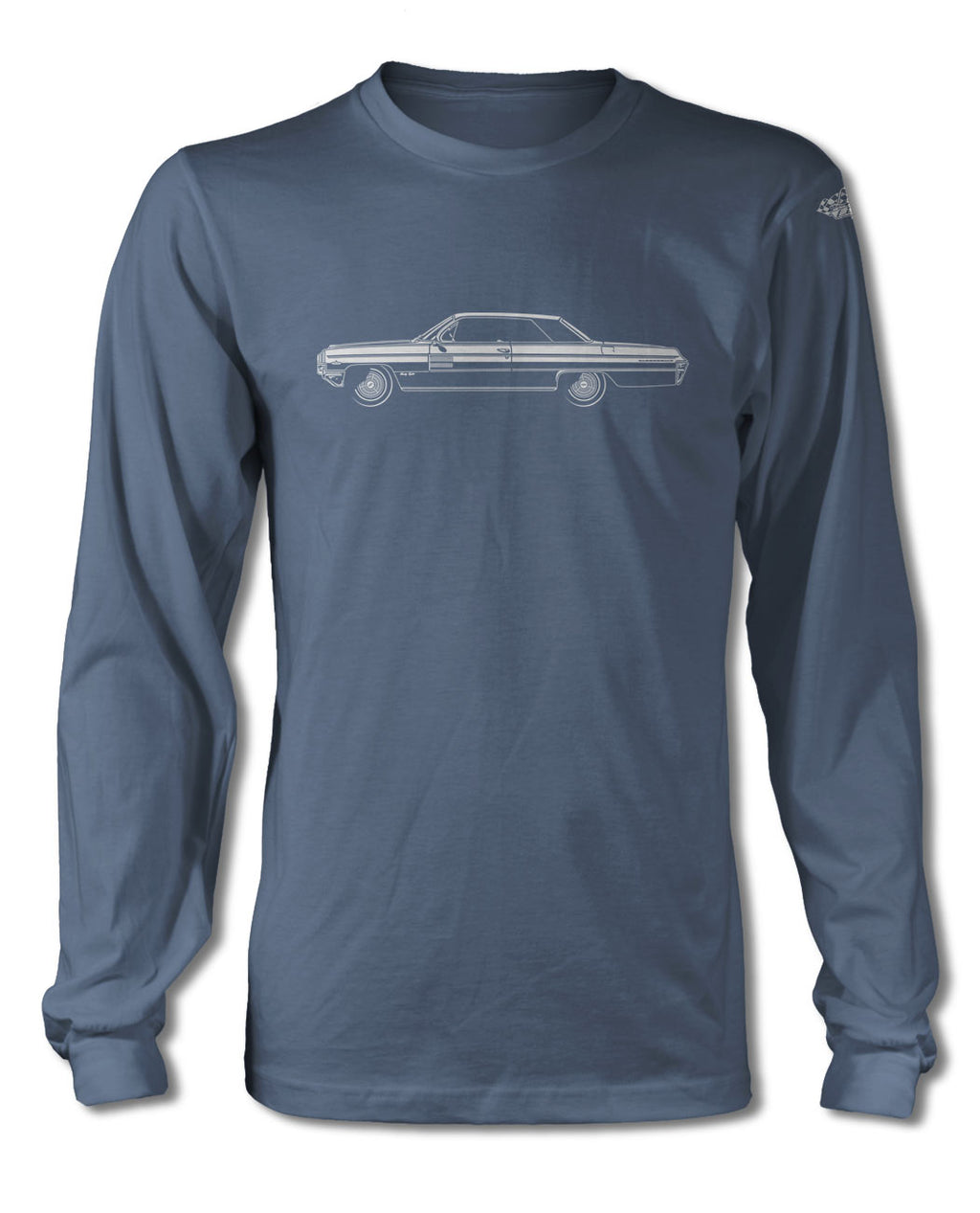 1962 Oldsmobile 98 Holiday Coupe T-Shirt - Long Sleeves - Side View