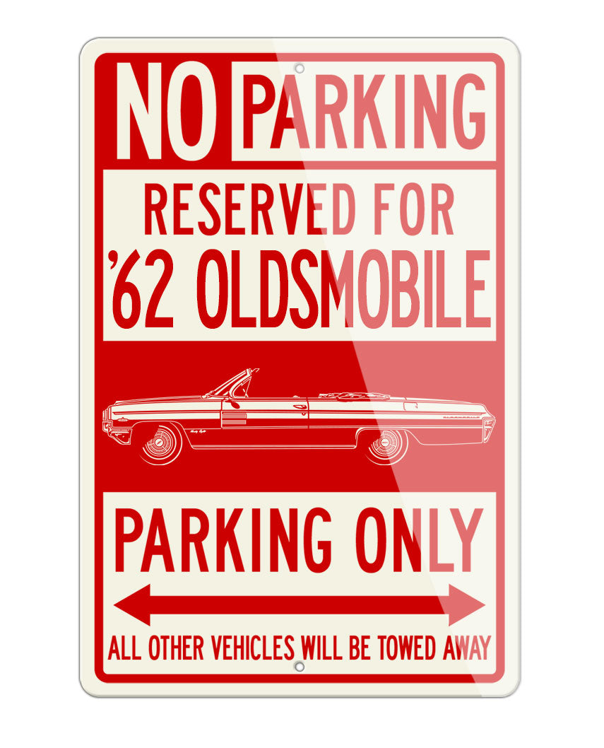 1962 Oldsmobile 98 Starfire Convertible Reserved Parking Only Sign