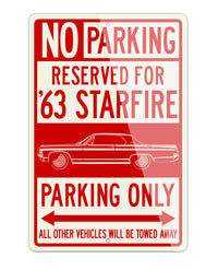 1963 Oldsmobile Starfire Hardtop Reserved Parking Only Sign