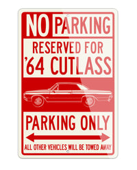 1964 Oldsmobile Cutlass Coupe Reserved Parking Only Sign