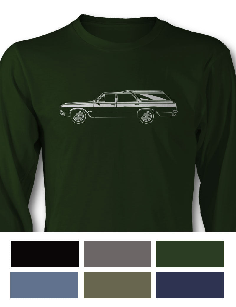 1964 Oldsmobile Vista Cruiser Station Wagon T-Shirt - Long Sleeves - Side View