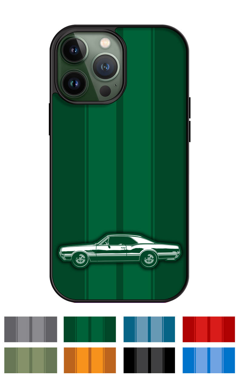 1966 Oldsmobile Cutlass 4-4-2 Coupe Smartphone Case - Racing Stripes