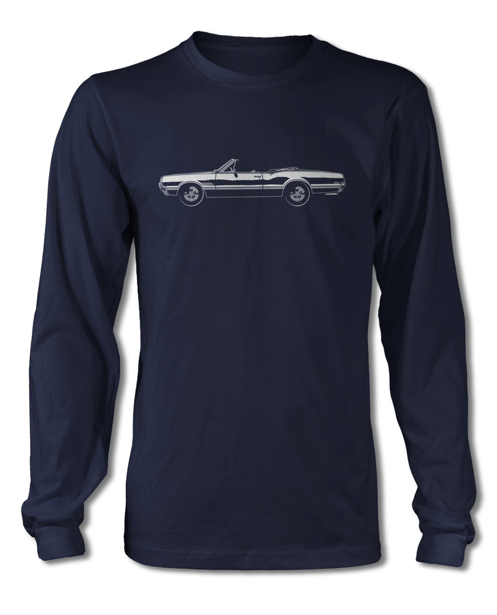 1966 Oldsmobile Cutlass 4-4-2 Convertible T-Shirt - Long Sleeves - Side View