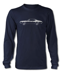 1968 Oldsmobile Cutlass 4-4-2 Holiday Coupe T-Shirt - Long Sleeves - Side View