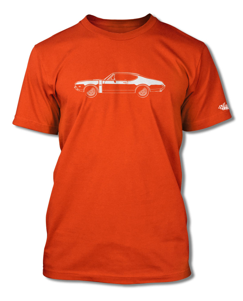 1968 Oldsmobile Cutlass 4-4-2 Holiday Coupe with Stripes T-Shirt - Men - Side View