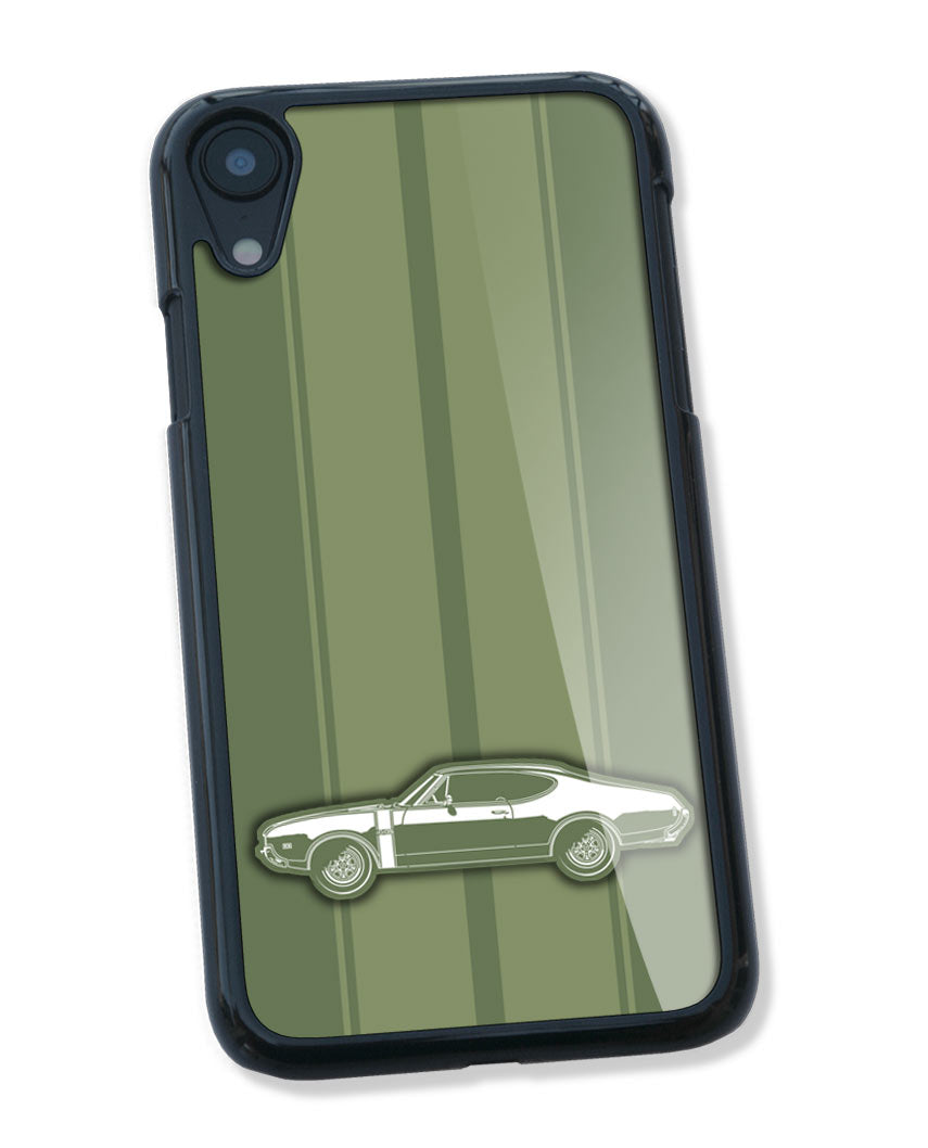 1968 Oldsmobile Cutlass 4-4-2 Holiday Coupe with Stripes Smartphone Case - Racing Stripes