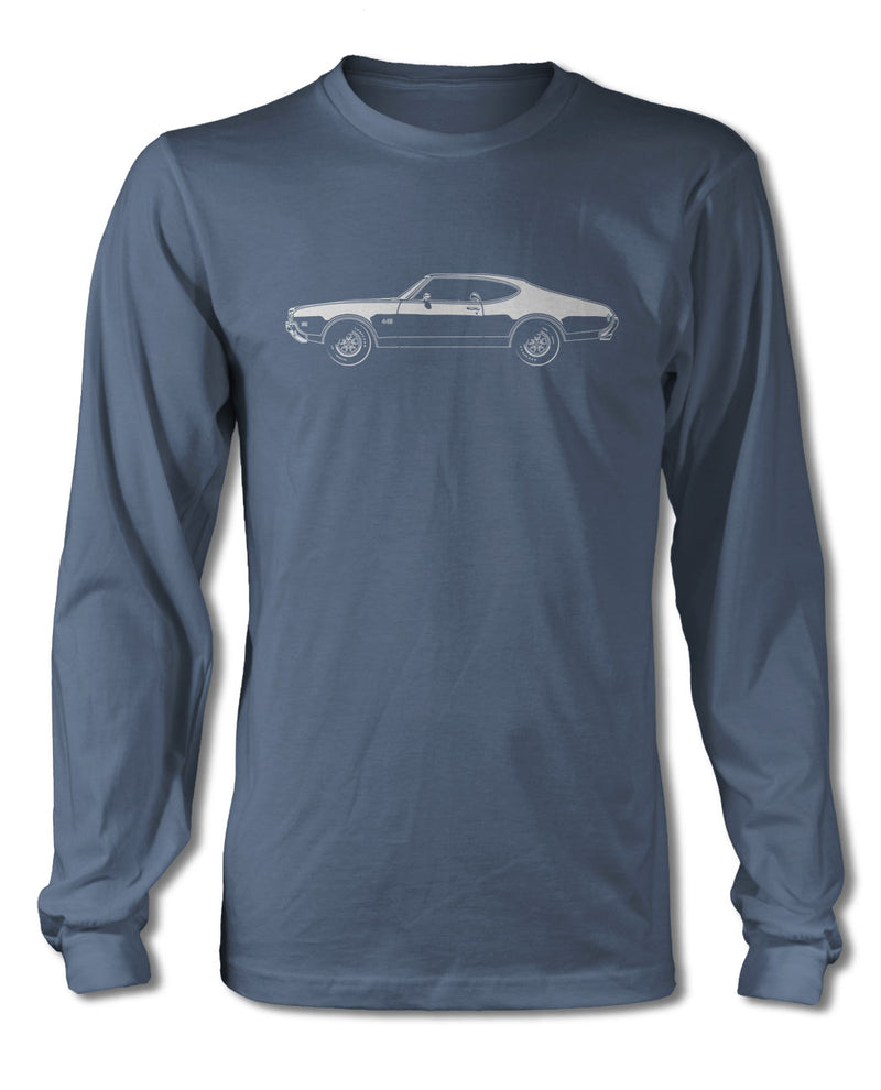 1969 Oldsmobile Cutlass 4-4-2 Holiday Coupe T-Shirt - Long Sleeves - Side View
