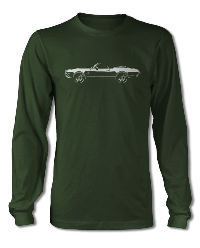 1969 Oldsmobile Cutlass 4-4-2 Convertible T-Shirt - Long Sleeves - Side View
