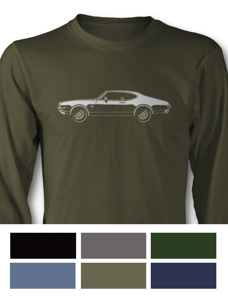 1969 Oldsmobile Cutlass S Holiday Coupe T-Shirt - Long Sleeves - Side View