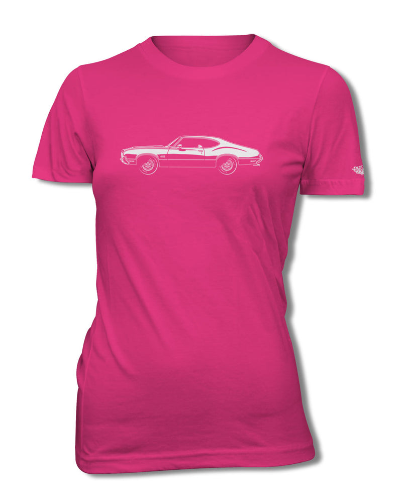 1970 Oldsmobile Cutlass 4-4-2 Holiday Coupe T-Shirt - Women - Side View