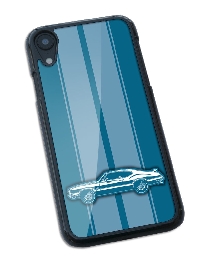 1970 Oldsmobile Cutlass 4-4-2 W-30 Holiday Coupe with Spoiler Smartphone Case - Racing Stripes