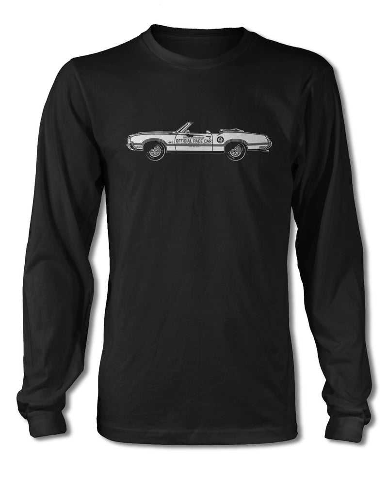 1970 Oldsmobile 4-4-2 Indianapolis 500 Pace Car Convertible T-Shirt - Long Sleeves - Side View