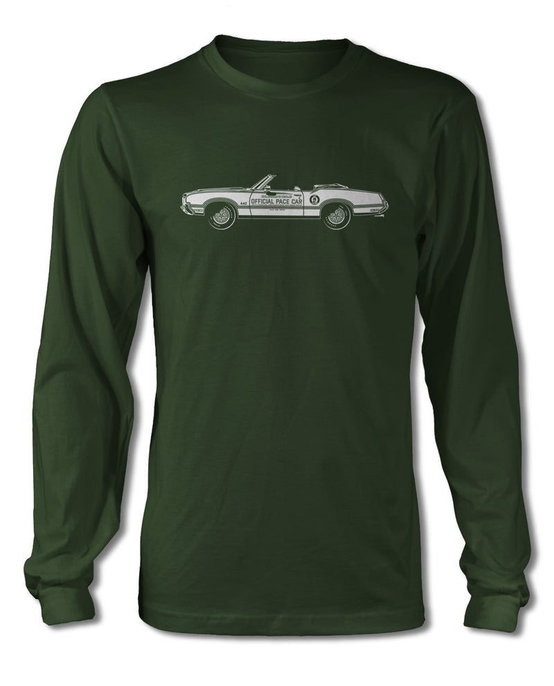 1970 Oldsmobile 4-4-2 Indianapolis 500 Pace Car Convertible T-Shirt - Long Sleeves - Side View