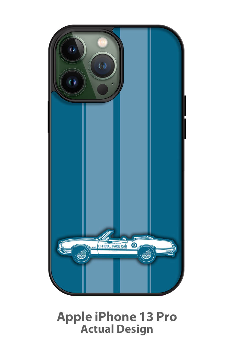 1970 Oldsmobile 4-4-2 Indianapolis 500 Pace Car Convertible Smartphone Case - Racing Stripes