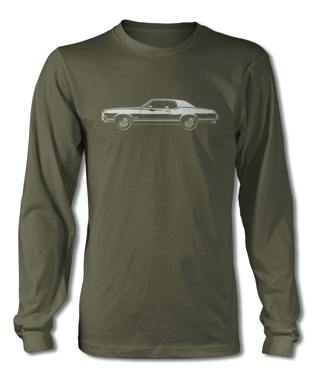 1970 Oldsmobile Cutlass Supreme Holiday Coupe T-Shirt - Long Sleeves - Side View