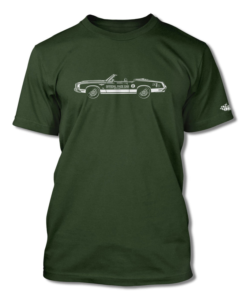 1972 Oldsmobile 4-4-2 Indianapolis 500 Pace Car Convertible T-Shirt - Men - Side View