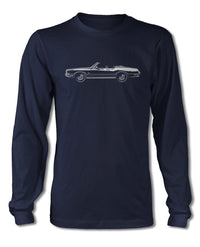 1972 Oldsmobile Cutlass Supreme Convertible with Stripes T-Shirt - Long Sleeves - Side View