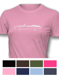 1972 Oldsmobile Cutlass Supreme Convertible with Stripes T-Shirt - Women - Side View