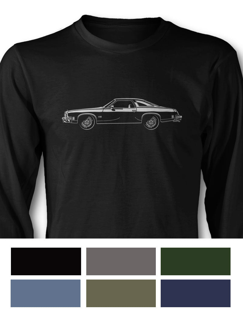 1974 Oldsmobile Cutlass 4-4-2 Coupe T-Shirt - Long Sleeves - Side View