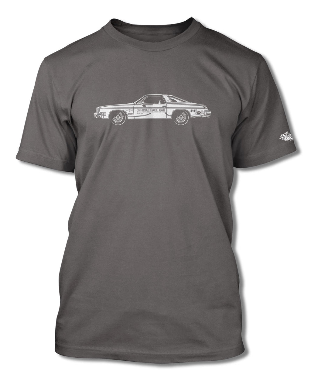 1974 Oldsmobile 4-4-2 Indianapolis 500 Pace Car Coupe T-Shirt - Men - Side View