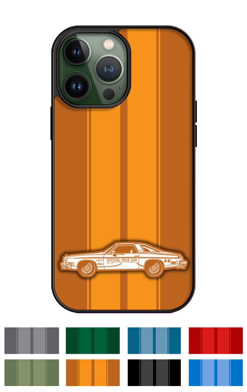 1974 Oldsmobile 4-4-2 Indianapolis 500 Pace Car Coupe Smartphone Case - Racing Stripes