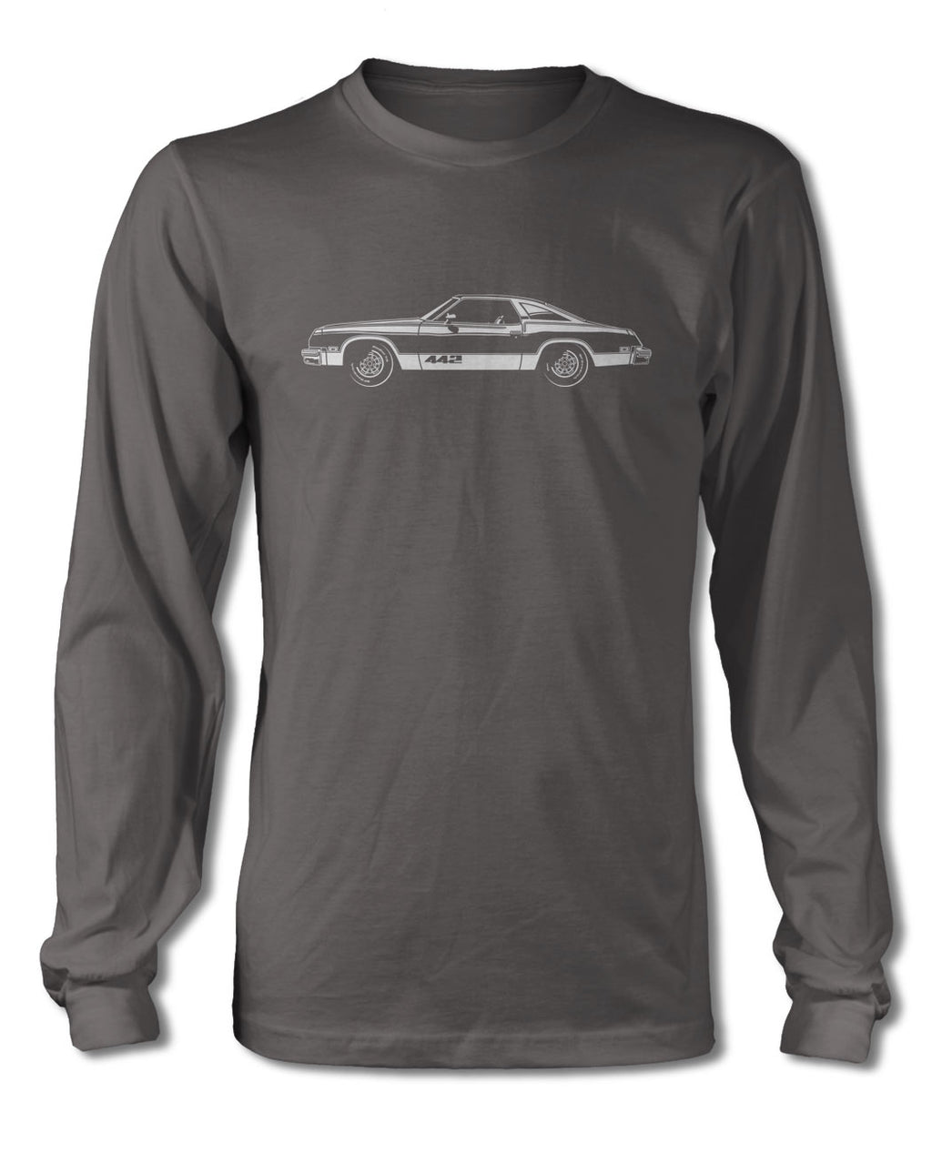 1976 Oldsmobile Cutlass 4-4-2 Coupe T-Shirt - Long Sleeves - Side View