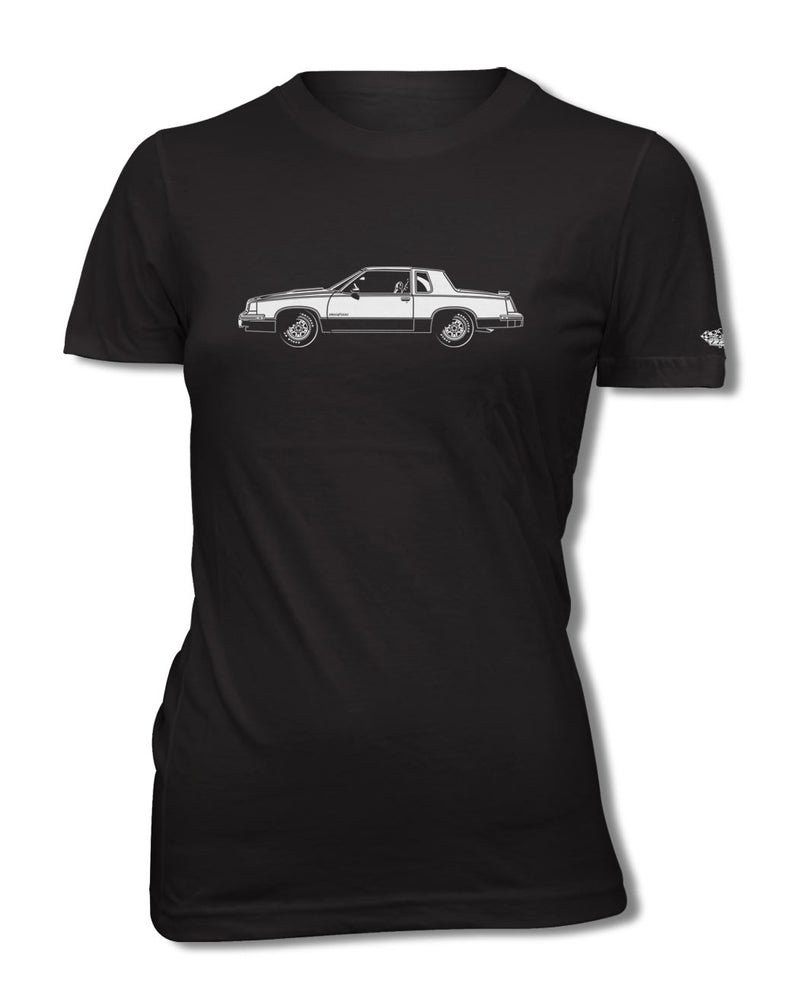 1984 Oldsmobile Cutlass Calais coupes Hurst/Olds T-Shirt - Women - Side View