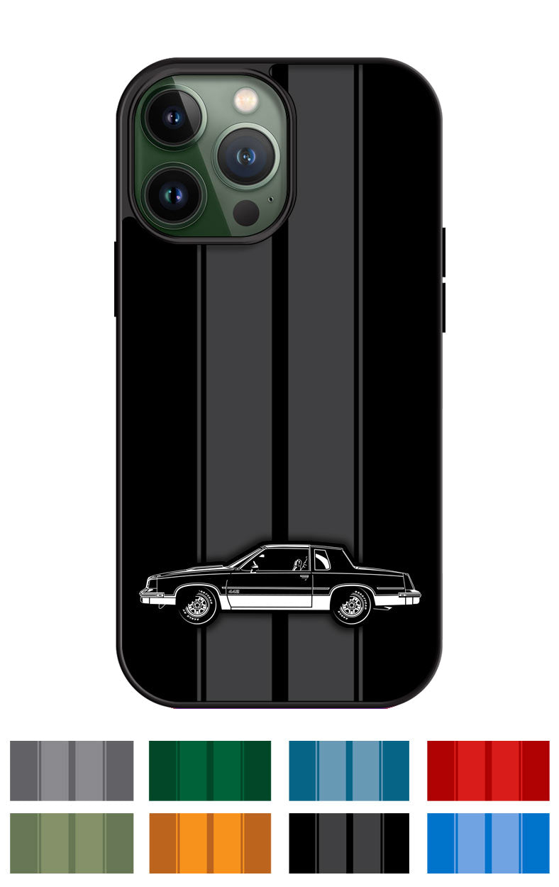 1985 Oldsmobile Cutlass 4-4-2 coupe Smartphone Case - Racing Stripes