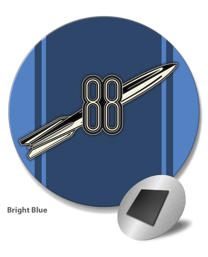 Oldsmobile 88 Rocket Emblem 1950 - 1953 - Round Fridge Magnet - Vintage Emblem