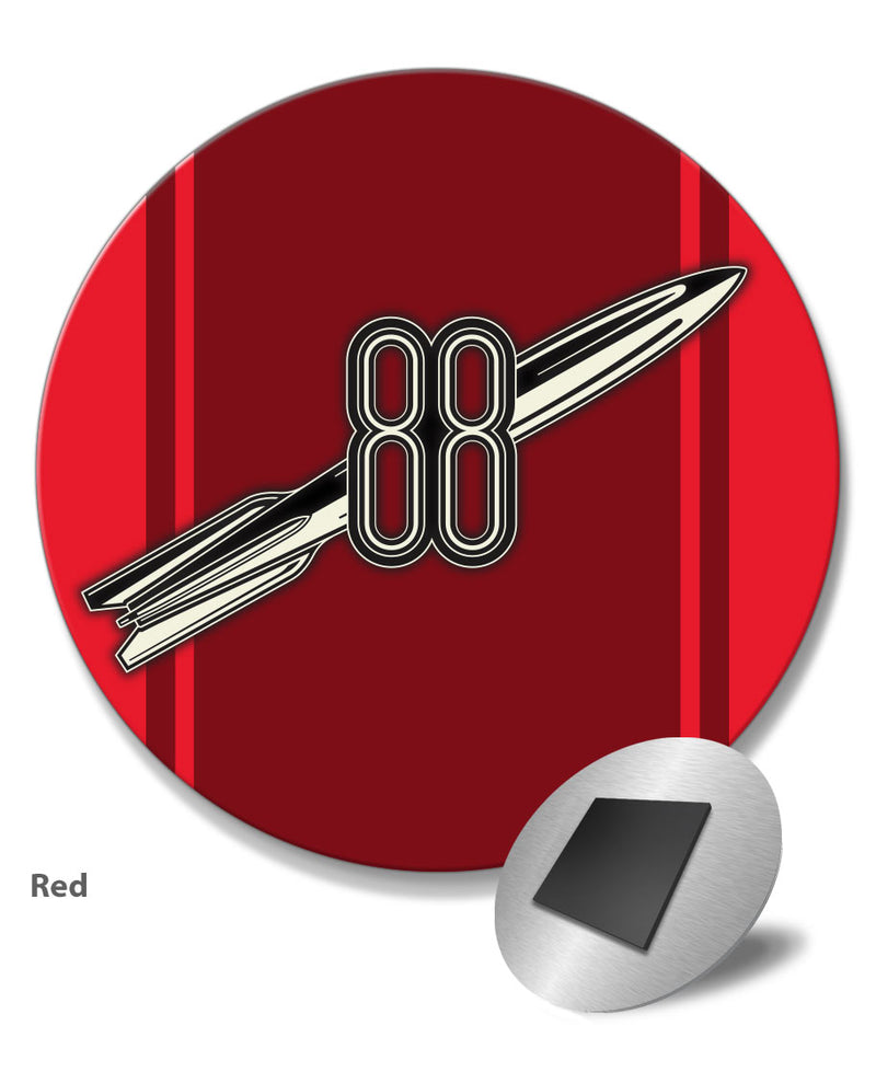 Oldsmobile 88 Rocket Emblem 1950 - 1953 - Round Fridge Magnet - Vintage Emblem