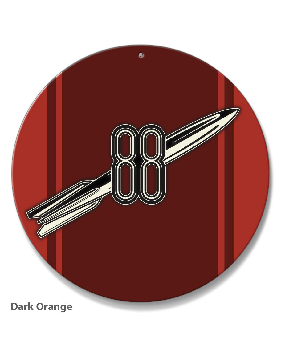 Premium Black Vanity License Plate With Mirror Finish And Red Oldsmobile Rocket Emblem – Front Or Rear Mount By Eurosport Daytona
