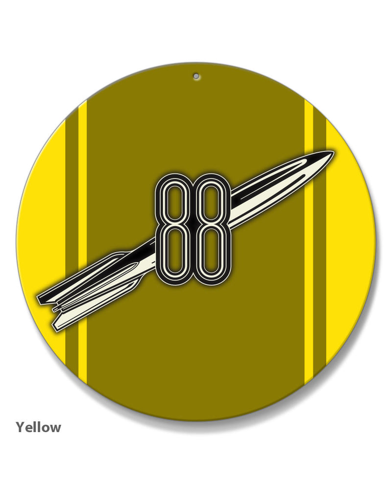 Oldsmobile 88 Rocket Emblem 1950 - 1953 - Round Aluminum Sign - Vintage Emblem