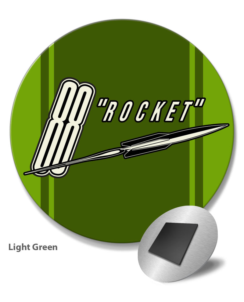 Oldsmobile 88 Rocket Emblem 1952 - Round Fridge Magnet - Vintage Emblem