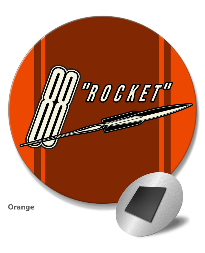 Oldsmobile 88 Rocket Emblem 1952 - Round Fridge Magnet - Vintage Emblem