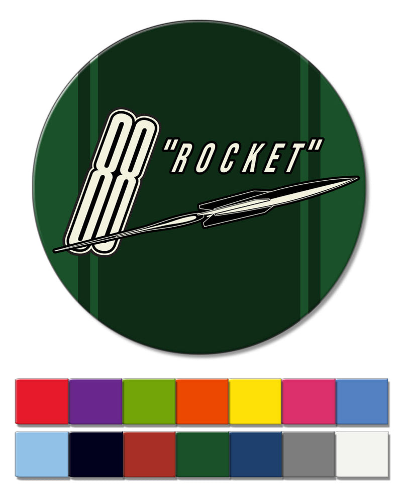 Oldsmobile 88 Rocket Emblem 1952 - Round Fridge Magnet - Vintage Emblem