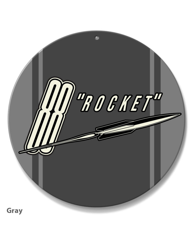 Oldsmobile 88 Rocket Emblem 1952 - Round Aluminum Sign - Vintage Emblem