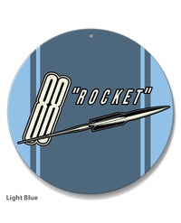 Oldsmobile 88 Rocket Emblem 1952 - Round Aluminum Sign - Vintage Emblem