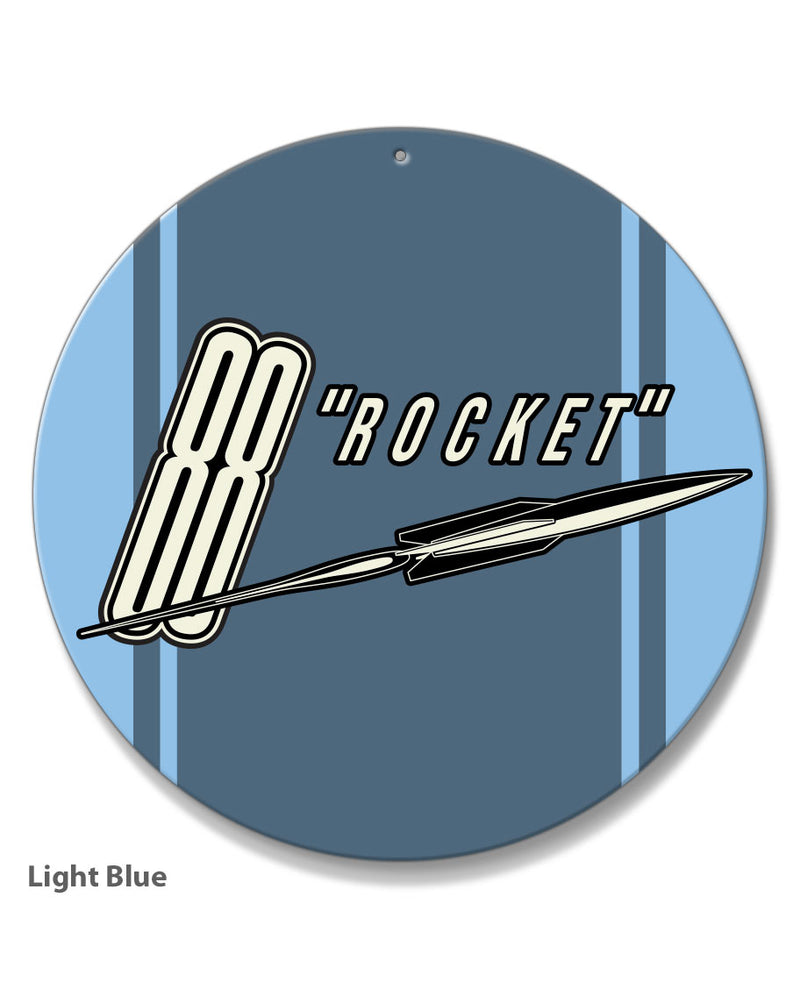 Oldsmobile 88 Rocket Emblem 1952 - Round Aluminum Sign - Vintage Emblem