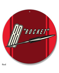 Oldsmobile 88 Rocket Emblem 1952 - Round Aluminum Sign - Vintage Emblem