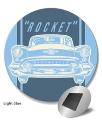 1955 Oldsmobile Front View Round Fridge Magnet - Front View