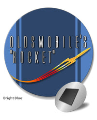 Oldsmobile Flying Rocket Emblem 1953 - 1955 - Round Fridge Magnet - Vintage Emblem